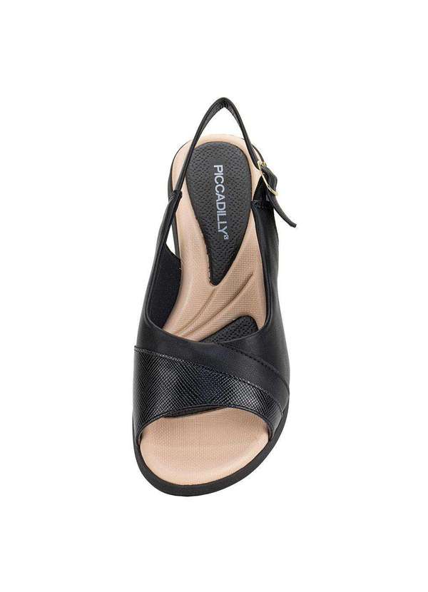 Piccadilly - Sandália Feminina Anabela Piccadilly 540400 - Preto 5