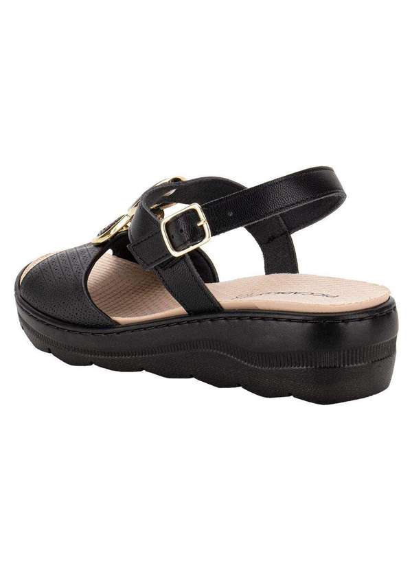 Piccadilly - Sandália Feminina Anabela Piccadilly 568068 - Preto 3