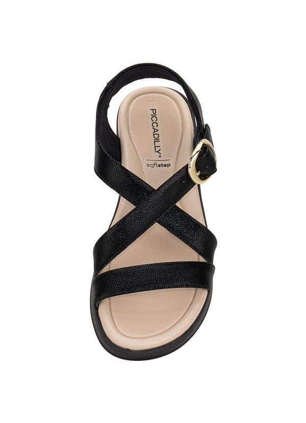 Piccadilly - Sandália Feminina Anabela Piccadilly 599006 - Preto 5