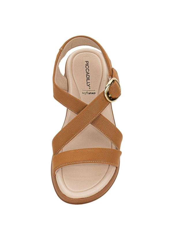 Piccadilly - Sandália Feminina Anabela Piccadilly 599006 - Caramelo 5