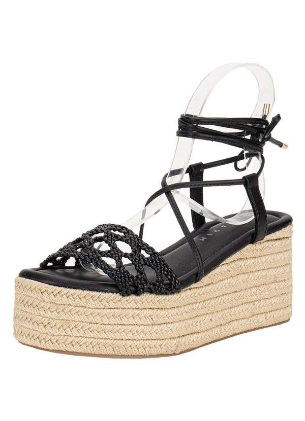 Ramarim - Sandália Feminina Anabela Ramarim 2536204 - Preto