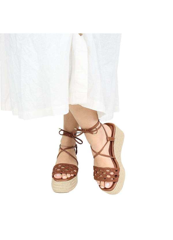 Ramarim - Sandália Feminina Anabela Ramarim 2536204 - Camel 2