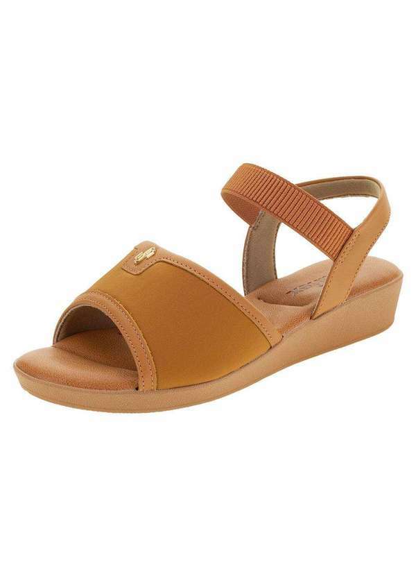 Usaflex - Sandália Feminina Anabela Usaflex - Ag3907 - Caramelo