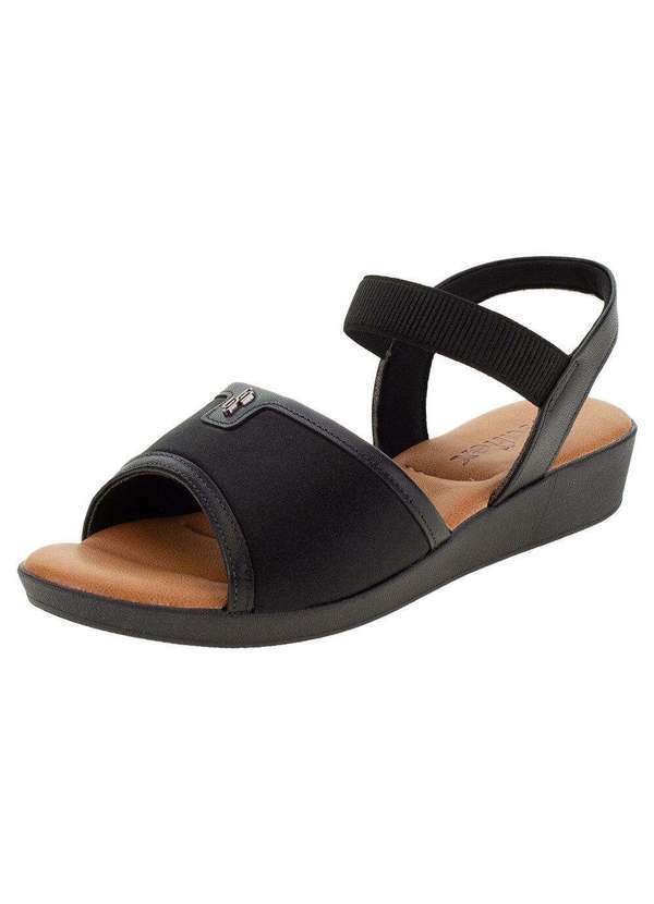Usaflex - Sandália Feminina Anabela Usaflex - Ag3907 - Preto