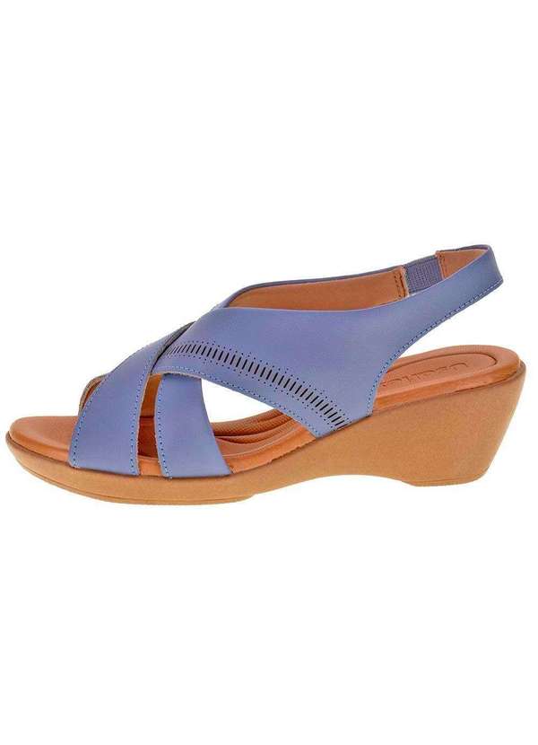 Usaflex - Sandália Feminina Anabela Usaflex Ai0206 - Azul 2