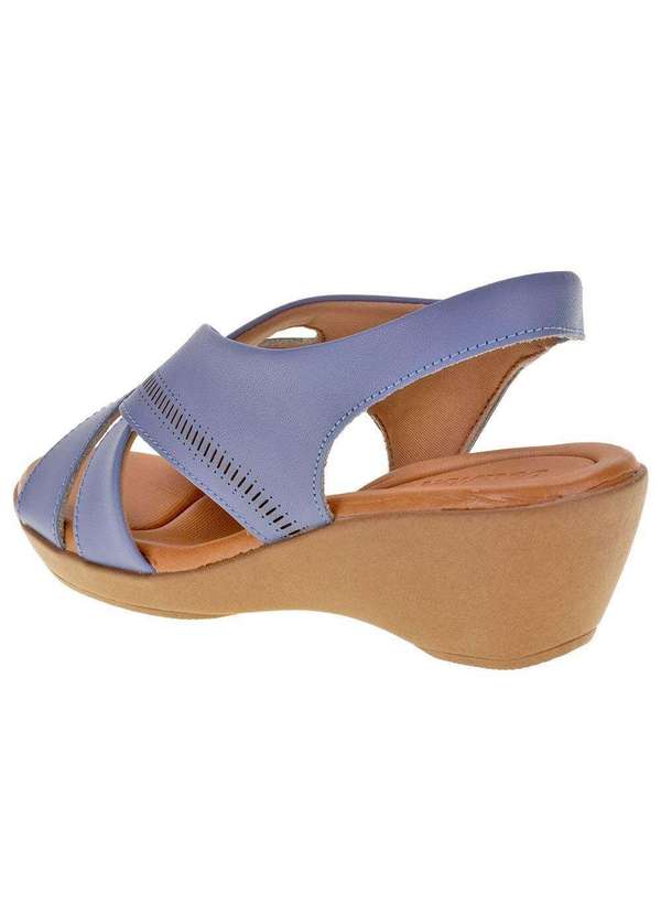 Usaflex - Sandália Feminina Anabela Usaflex Ai0206 - Azul 3