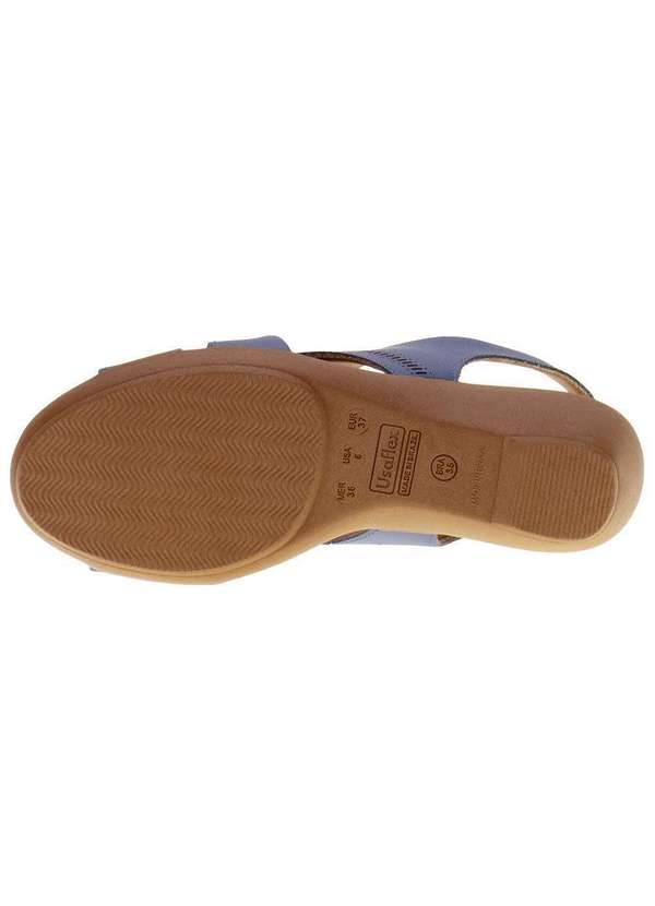 Usaflex - Sandália Feminina Anabela Usaflex Ai0206 - Azul 4