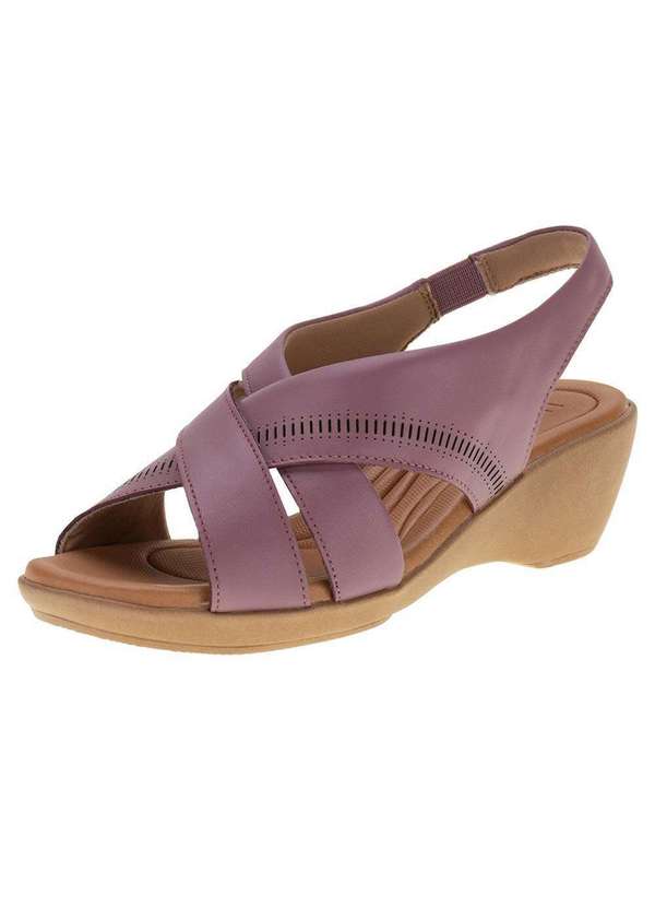 Usaflex - Sandália Feminina Anabela Usaflex Ai0206 - Lilás