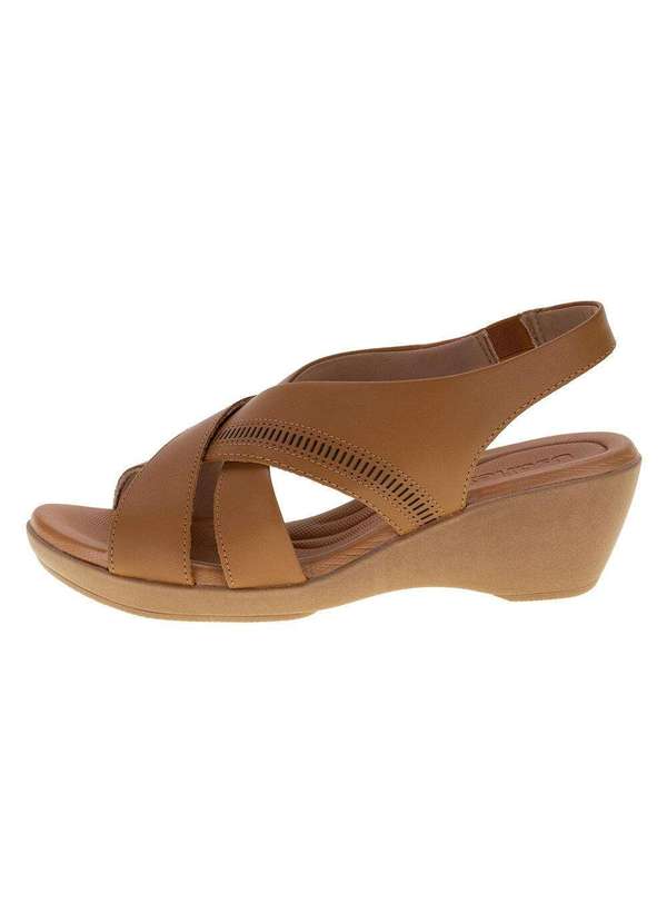 Usaflex - Sandália Feminina Anabela Usaflex Ai0206 - Bege 2