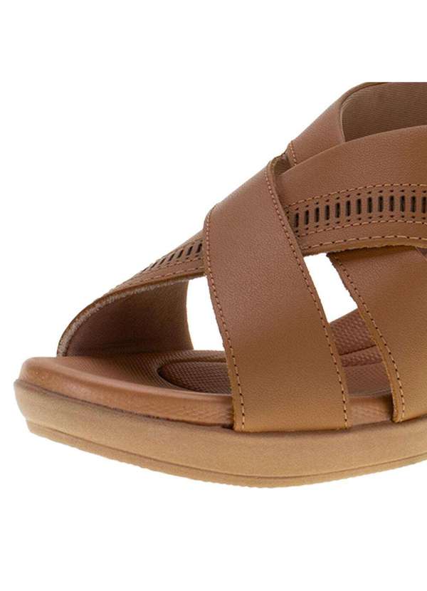 Usaflex - Sandália Feminina Anabela Usaflex Ai0206 - Bege 5