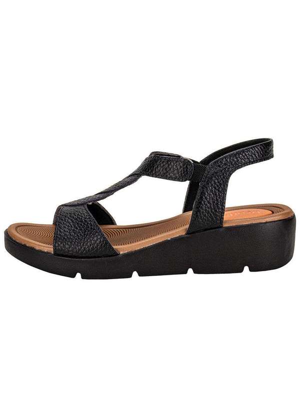 Usaflex - Sandália Feminina Anabela Usaflex Al43013 Preto 2