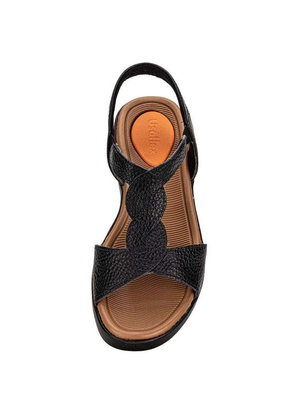 Usaflex - Sandália Feminina Anabela Usaflex Al43013 Preto 5