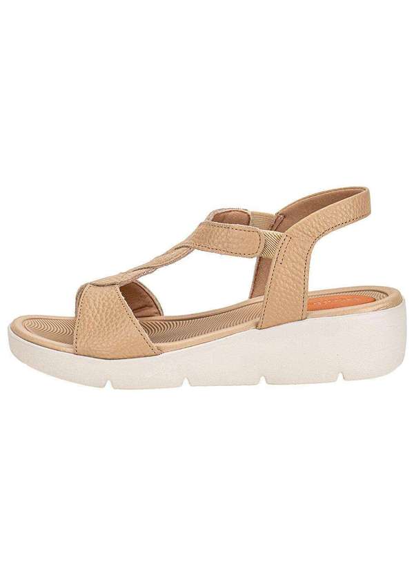 Usaflex - Sandália Feminina Anabela Usaflex Al43013 Bege 2