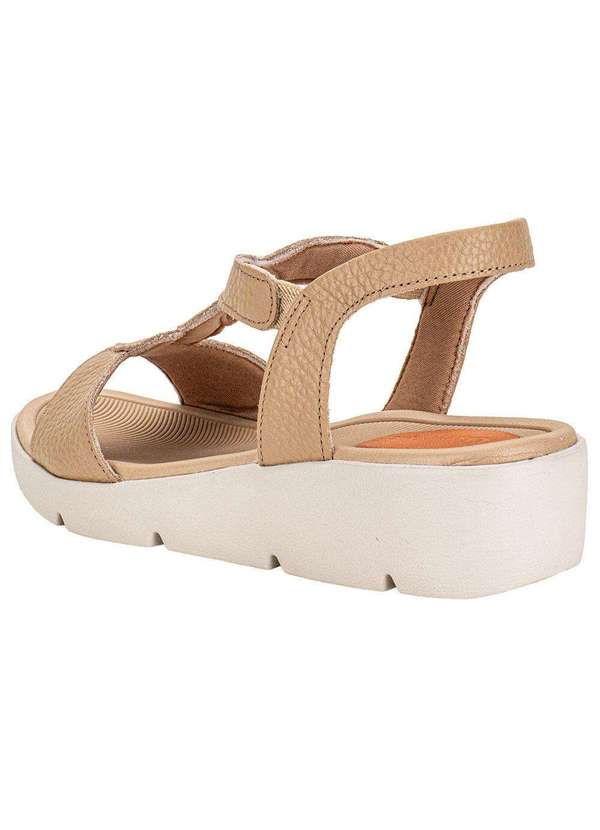 Usaflex - Sandália Feminina Anabela Usaflex Al43013 Bege 3