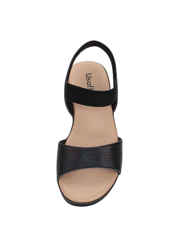 Usaflex - Sandália Feminina Anabela Usaflex Mm0701 - Preto 5