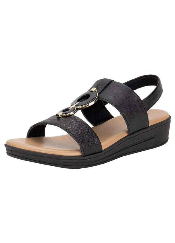 Usaflex - Sandália Feminina Anabela Usaflex Mm0705 - Preto
