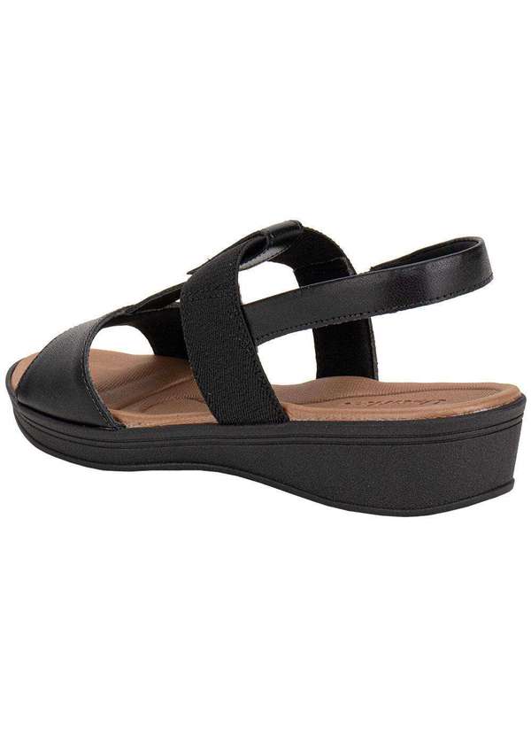 Usaflex - Sandália Feminina Anabela Usaflex Ud04008 Preto 3