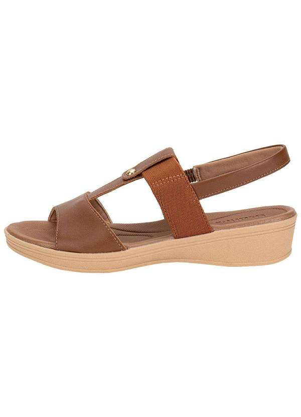 Usaflex - Sandália Feminina Anabela Usaflex Ud04008 Canela 2