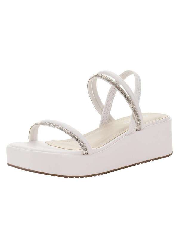 Via Marte - Sandália Feminina Anabela Via Marte 167008 - Branco