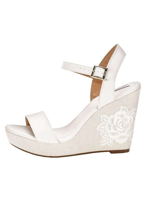 Vizzano - Sandália Feminina Anabela Vizzano 62832114 - Marfim 2