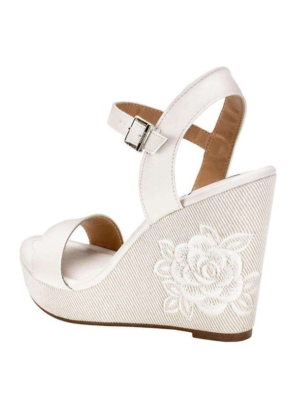 Vizzano - Sandália Feminina Anabela Vizzano 62832114 - Marfim 3