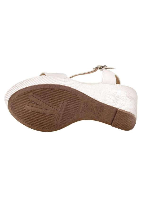 Vizzano - Sandália Feminina Anabela Vizzano 62832114 - Marfim 4