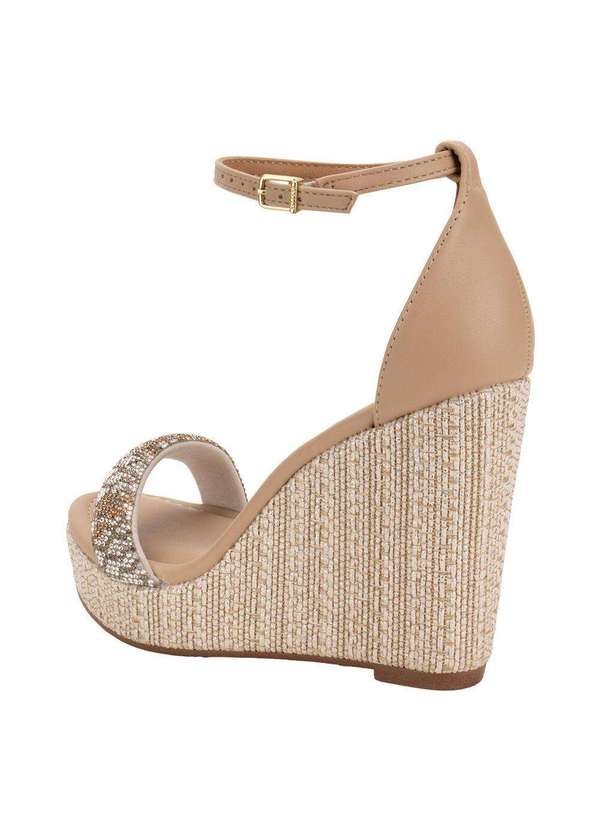 Vizzano - Sandália Feminina Anabela Vizzano 62832115 - Bege 3