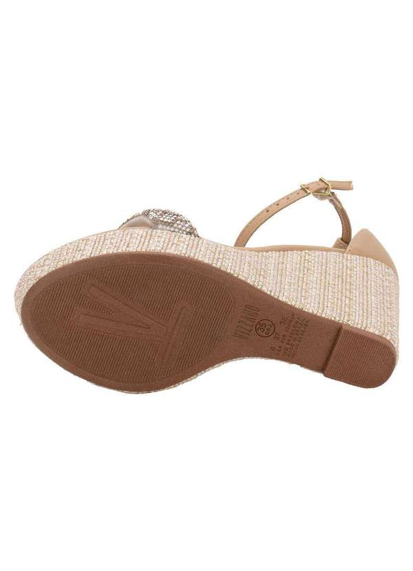 Vizzano - Sandália Feminina Anabela Vizzano 62832115 - Bege 4