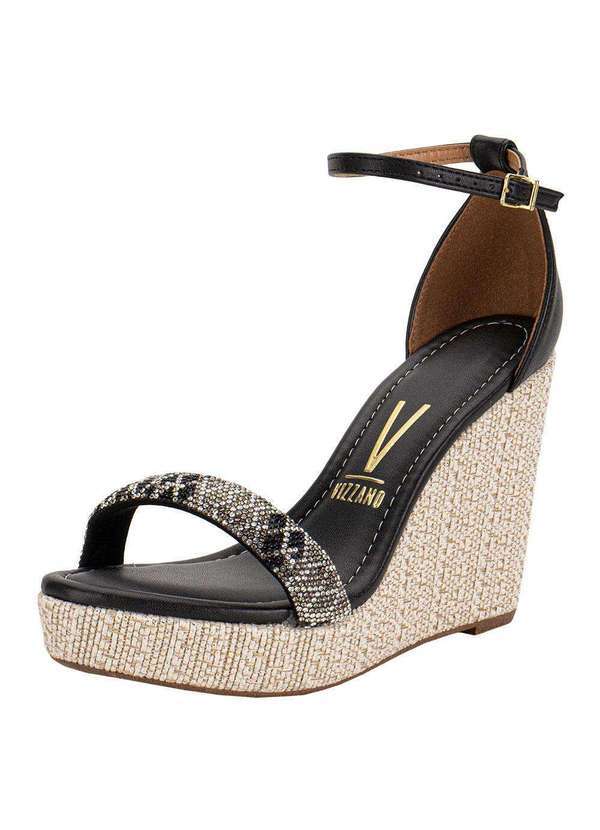 Vizzano - Sandália Feminina Anabela Vizzano 62832115 - Preto