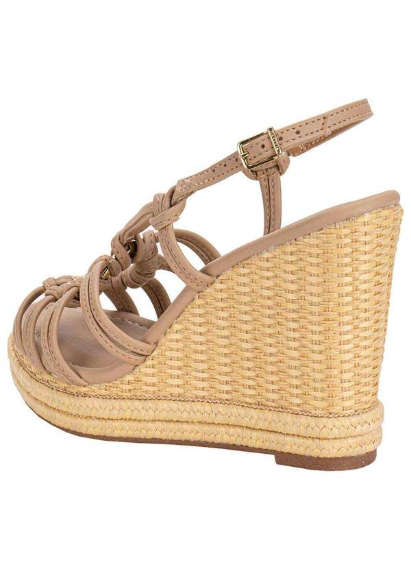 Vizzano - Sandália Feminina Anabela Vizzano 62835065 - Bege 4