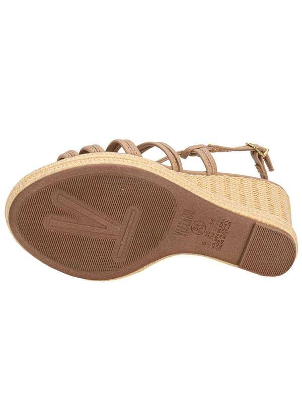 Vizzano - Sandália Feminina Anabela Vizzano 62835065 - Bege 5