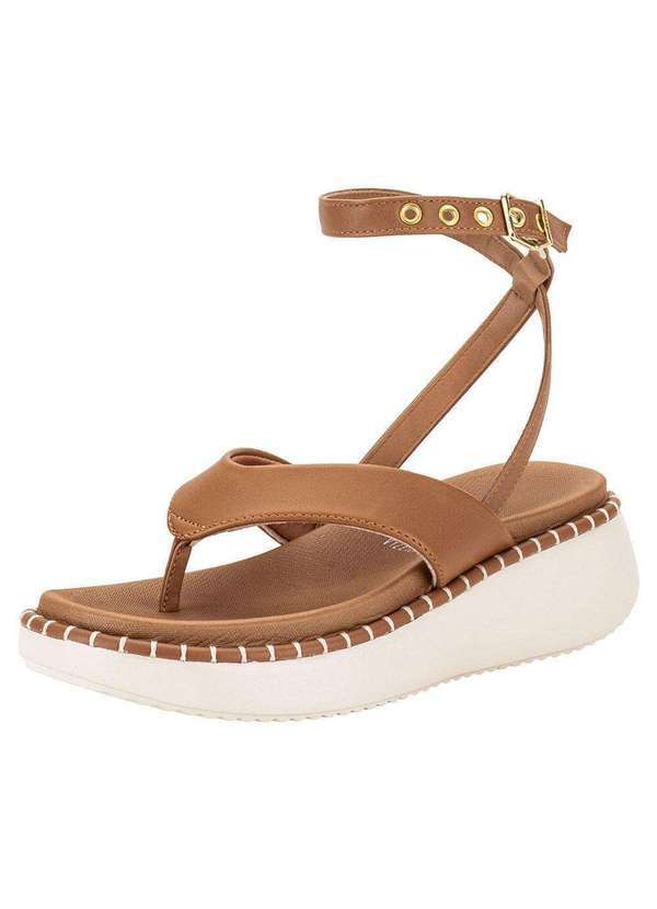 Vizzano - Sandália Feminina Anabela Vizzano 6519100 - Camel