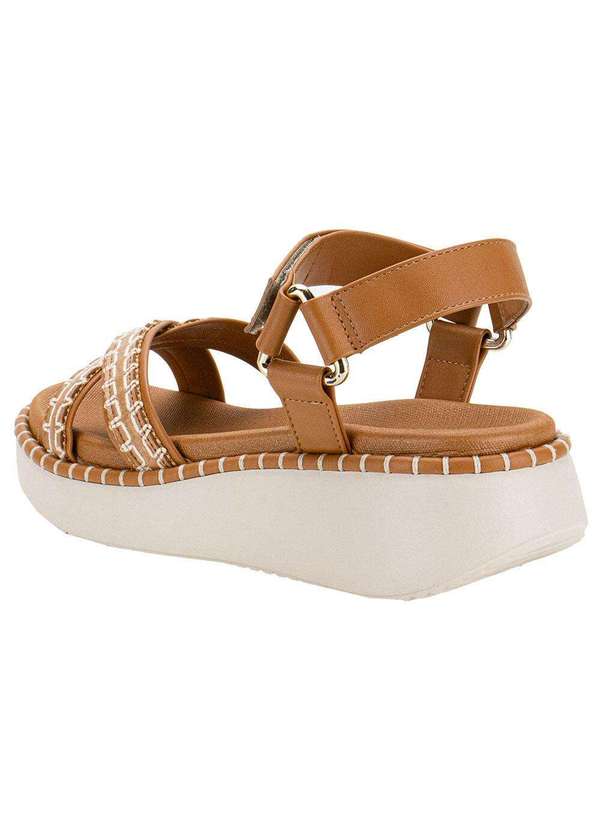 Vizzano - Sandália Feminina Anabela Vizzano 6519102 - Camel 3