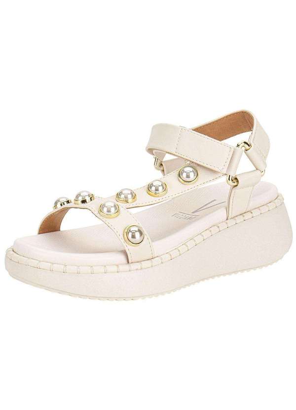 Vizzano - Sandália Feminina Anabela Vizzano 6519103 Branco/Off