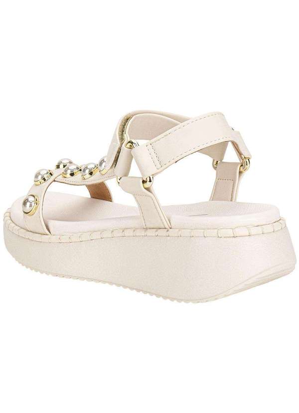 Vizzano - Sandália Feminina Anabela Vizzano 6519103 Branco/Off 3