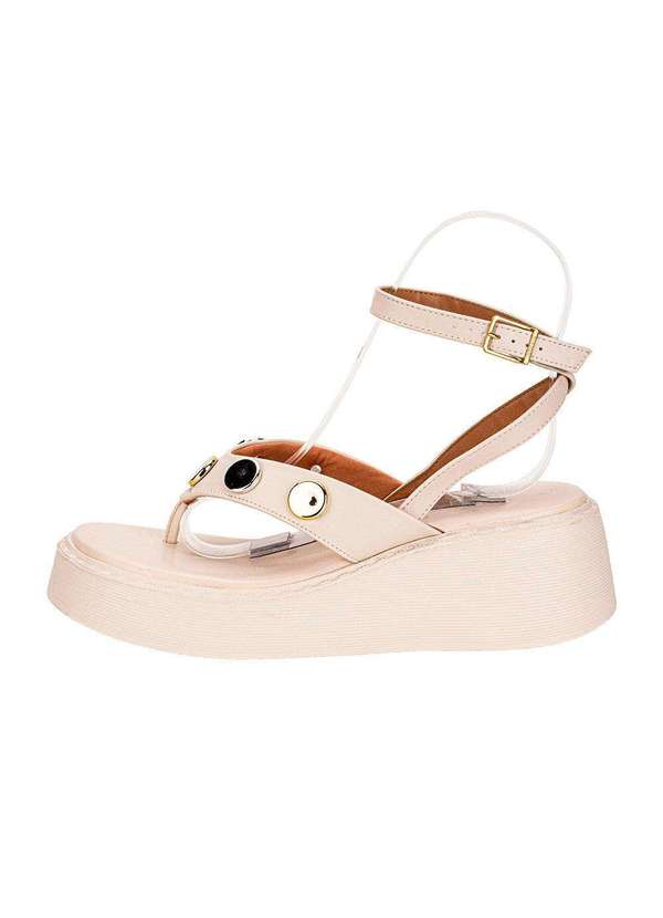 Vizzano - Sandália Feminina Anabela Vizzano 6525108 - Marfim 2