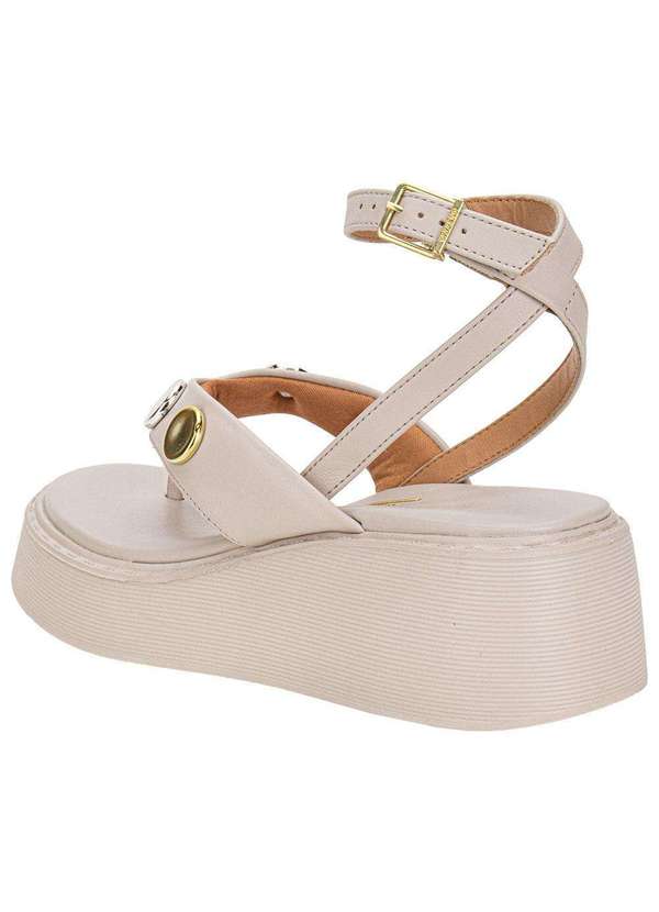 Vizzano - Sandália Feminina Anabela Vizzano 6525108 - Cinza 3