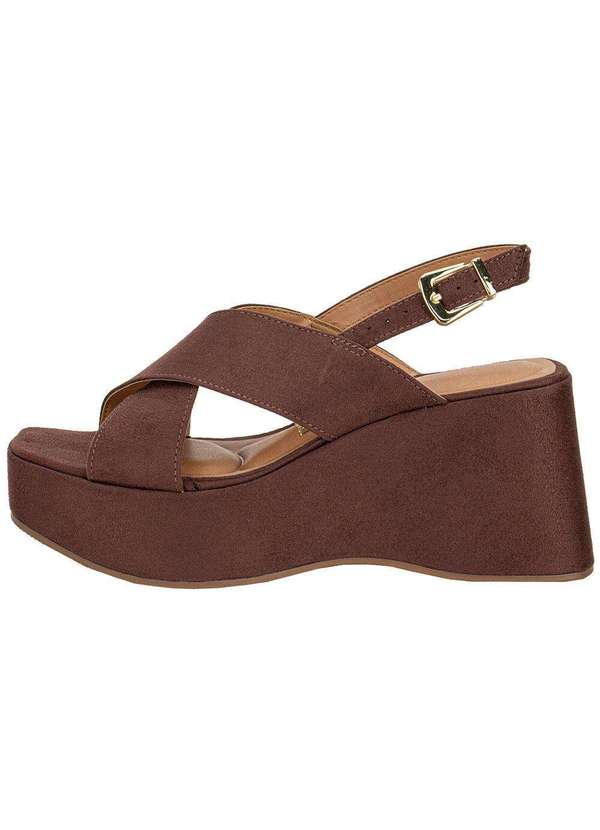 Vizzano - Sandália Feminina Anabela Vizzano 6559101 Chocolate 2