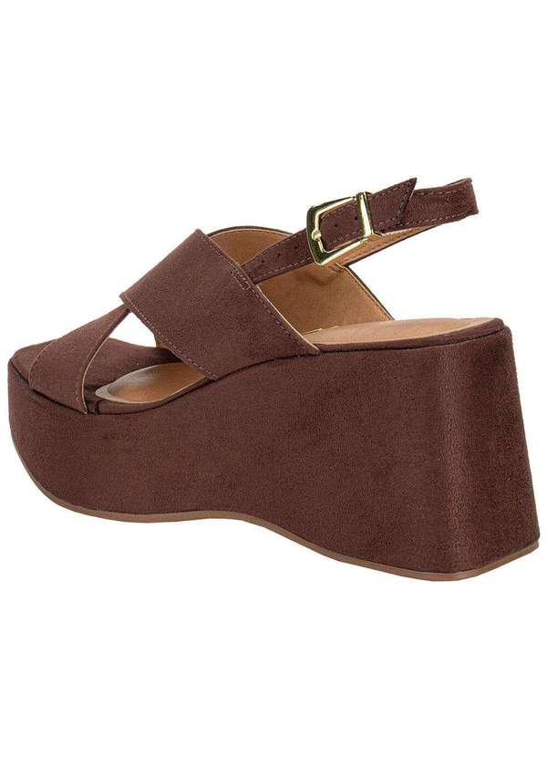 Vizzano - Sandália Feminina Anabela Vizzano 6559101 Chocolate 3