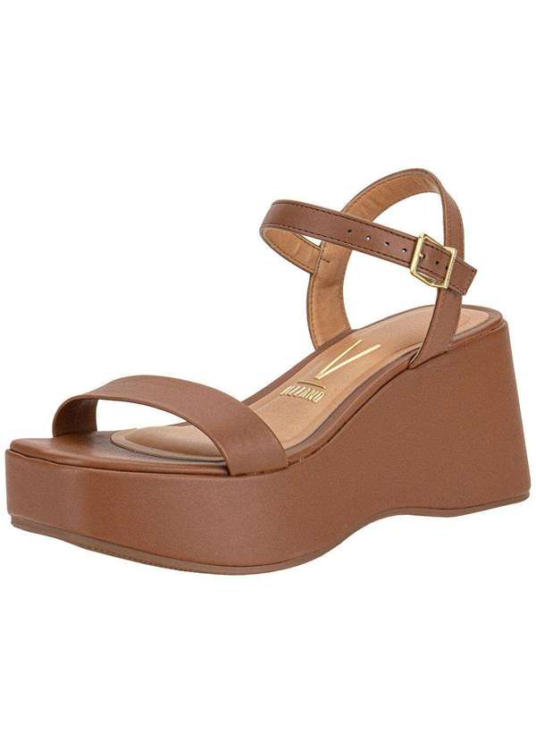 Vizzano - Sandália Feminina Anabela Vizzano 6559103 Camel