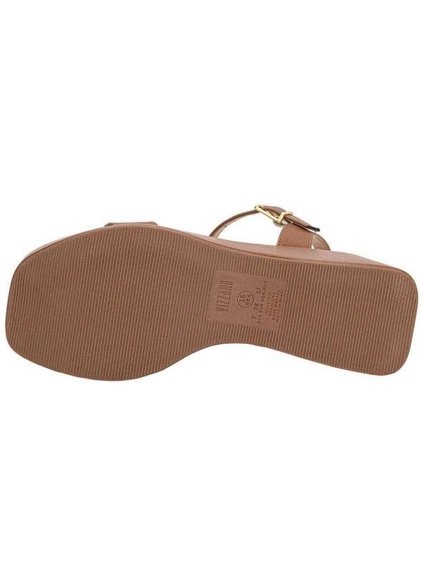 Vizzano - Sandália Feminina Anabela Vizzano 6559103 Camel 4