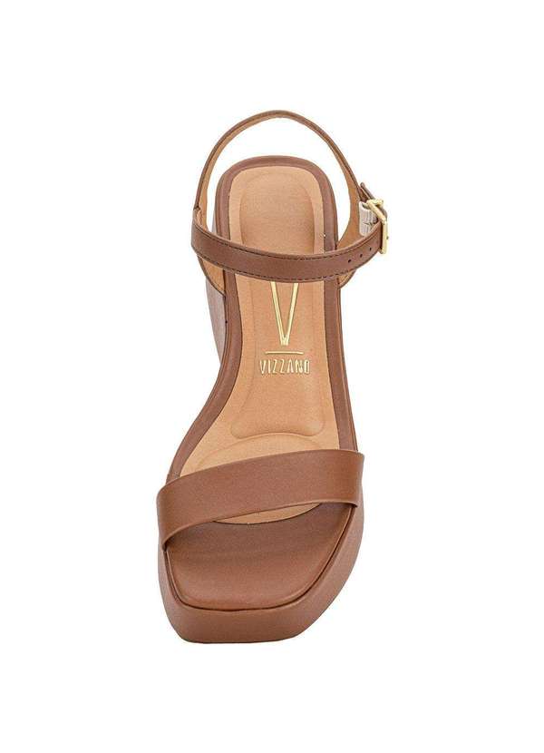 Vizzano - Sandália Feminina Anabela Vizzano 6559103 Camel 5