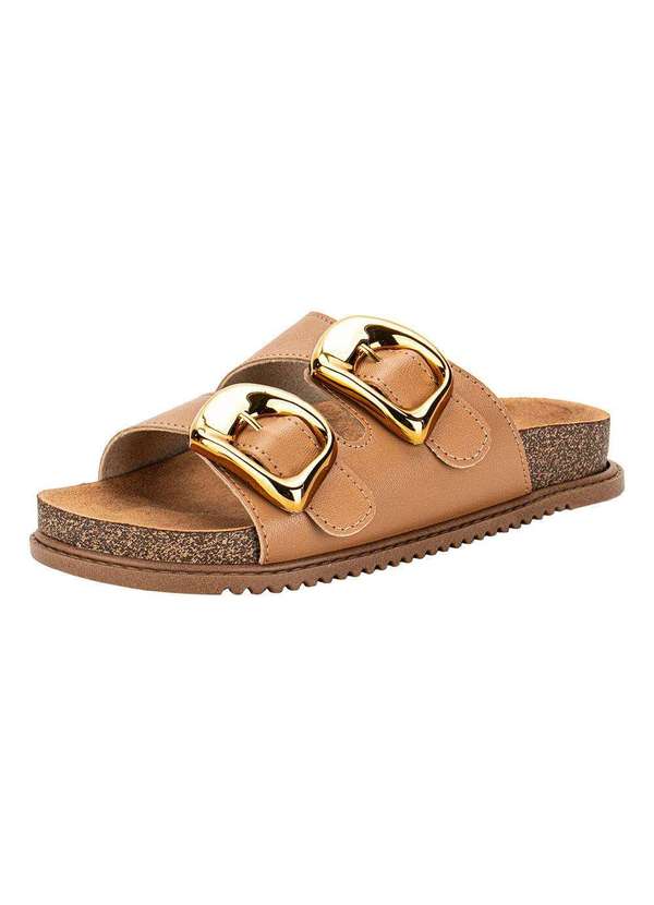 Sandália Feminina Conforto Beira Rio 8523116 Camel Clovis Calcados