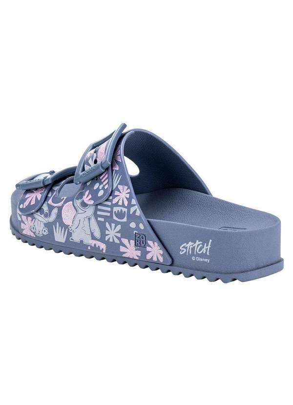 Zaxy - Sandália Feminina Conforto Disney Partner Zaxy 19149 - Azul/Rosa 3