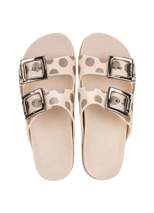 Zaxy - Sandália Feminina Conforto Mickey Joy Partner Zaxy 18262 - Marfim