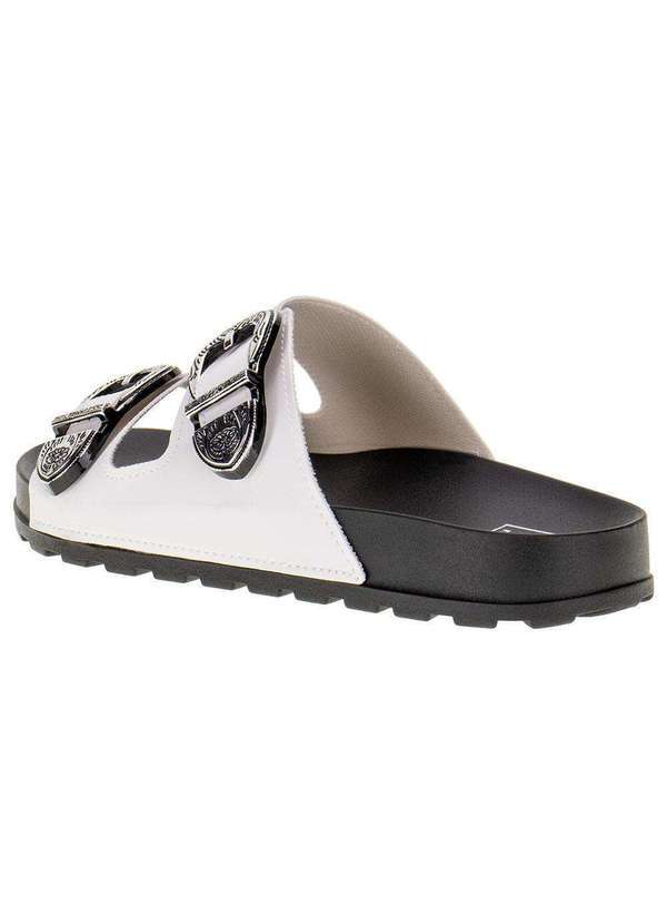 Moleca - Sandália Feminina Conforto Moleca - 5436402 - Branco/Preto 3