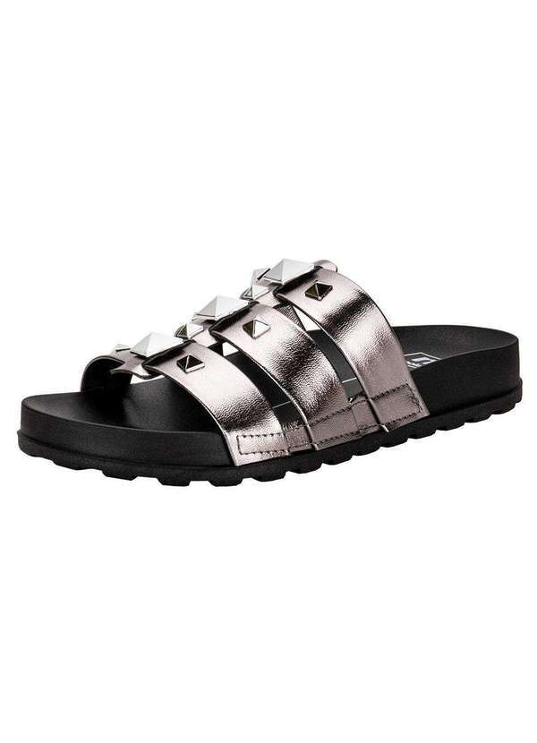 Moleca - Sandália Feminina Conforto Moleca 5436431 - Preto/Cinza
