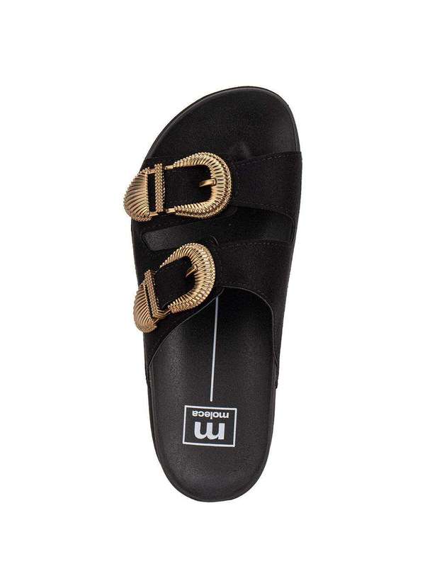 Moleca - Sandália Feminina Conforto Moleca 5436441 Preto/Nobuck 5