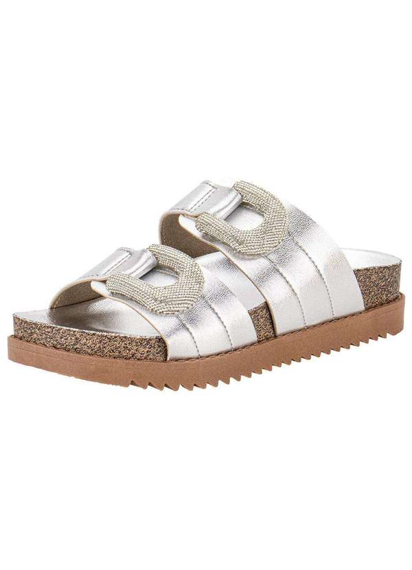 Moleca - Sandália Feminina Conforto Moleca 5500107 - Prata