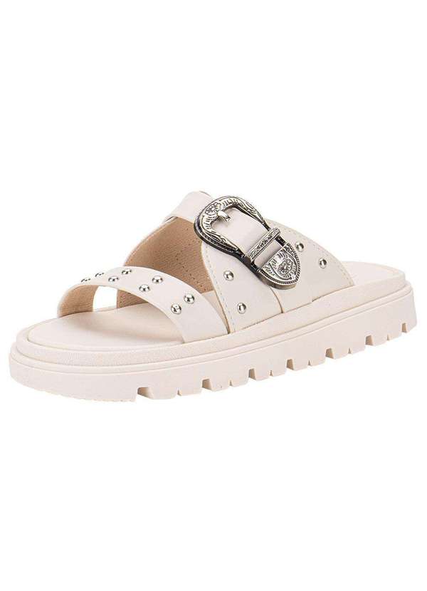 Moleca - Sandália Feminina Conforto Moleca 5504103 - Marfim